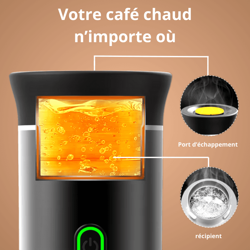 Cafetière 3 en 1 légère et facile à utiliser pour capsules et café moulu

